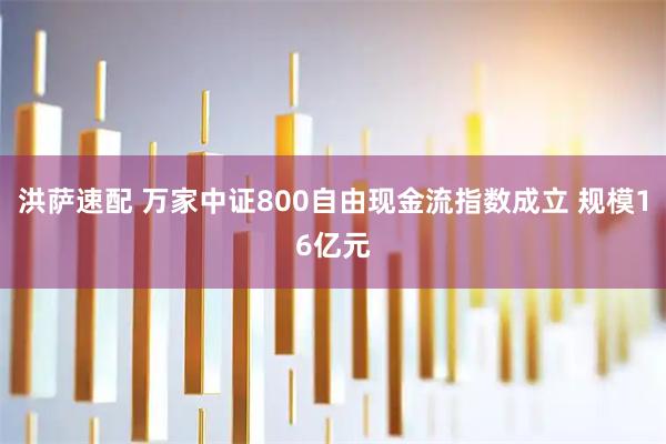 洪萨速配 万家中证800自由现金流指数成立 规模16亿元