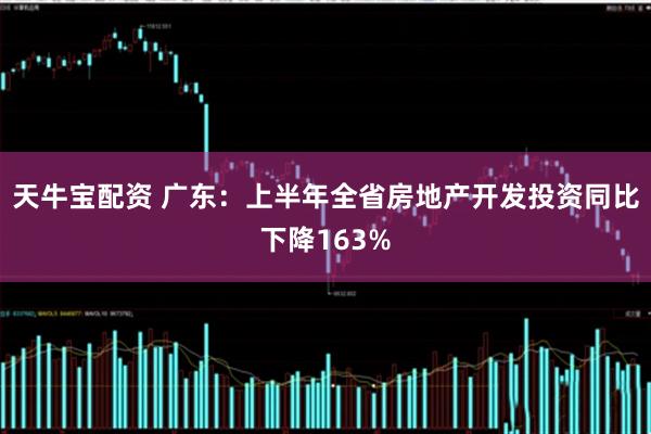 天牛宝配资 广东：上半年全省房地产开发投资同比下降163%